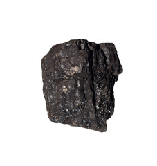 Coal on Isolated White Background