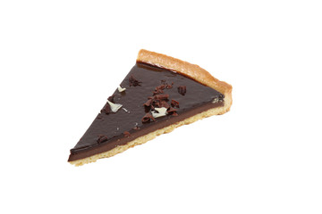 Slice of chocolate tart