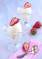 Ice Cream with strawberry