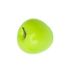 A ripe green apple. Isolated on white