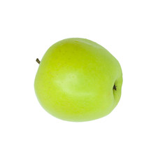 A ripe green apple. Isolated on white