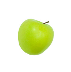 A ripe green apple. Isolated on white