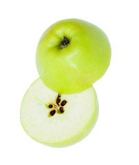 green apple isolated on white