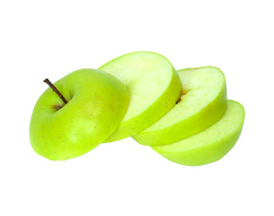 green apple isolated on white