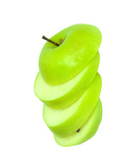green apple isolated on white
