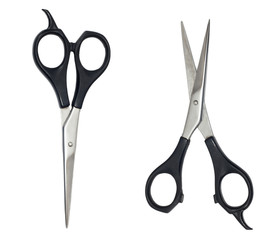 Professional Haircutting Scissors. Studio isolation on white.
