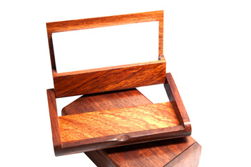 white blank business name card in box isolated