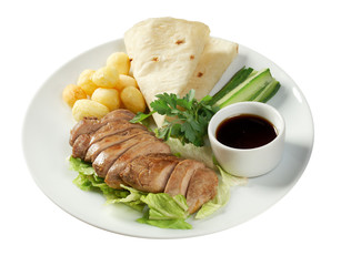 Roasted duck, Chinese style  .