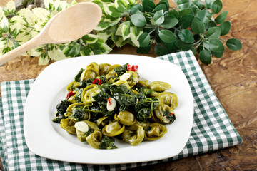 Tortellni with spinach and butter