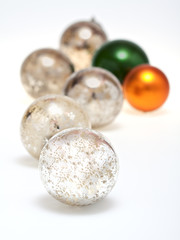 Christmas glass baubles.