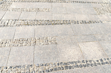 part of cobbled road as background