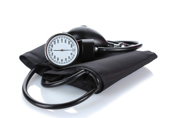 Black tonometer isolated on white