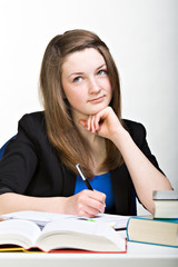 learning schoolgirl