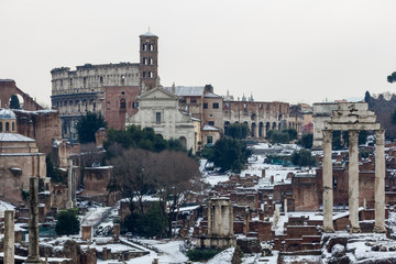 The Roman Forum seen from the Capitoline Hill.