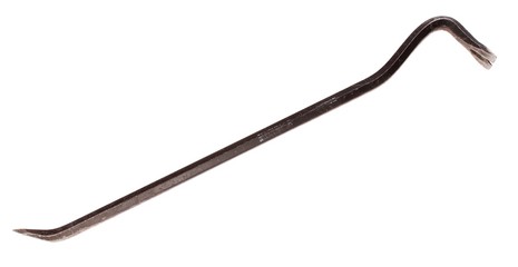 Black crowbar on a white background