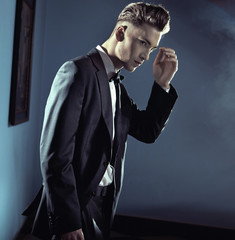Handsome man wearing suit
