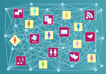 social media and social network concept