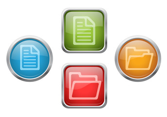 File and folder buttons