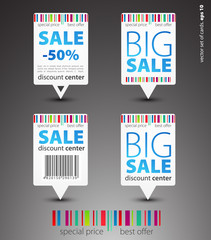 Set of color sale pointers