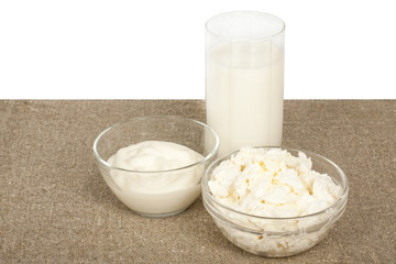 Dairy products - milk, cheese, sour cream