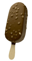 Bâtonnet de crème glacée sur fond blanc 2