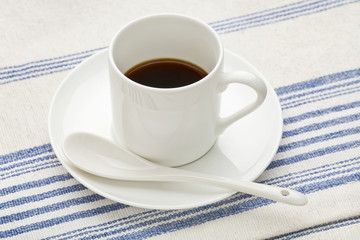 espresso coffee cup with spoon