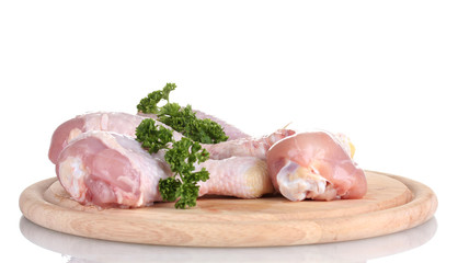 Raw Chicken Drumsticks with parsley