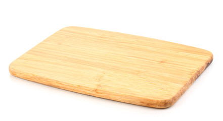 Wooden board isolated on white