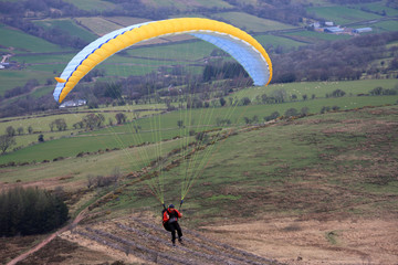 Paraglider in Brecon Beacons