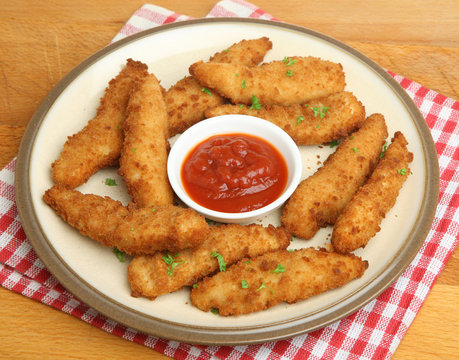Chicken Nuggets with Tomato Ketchup