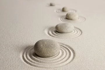 Deurstickers Stenen in het zand Stenen