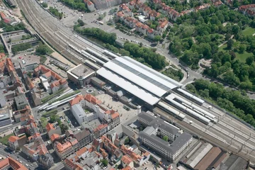 Papier Peint photo Lavable Gare Erfurt Hauptbahnhof