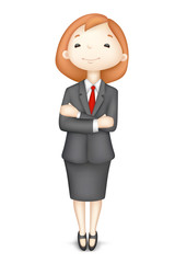 Confident 3d Business Lady in Vector