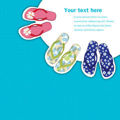 Flip flops banner with a space for text
