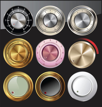 Control volume knobs set