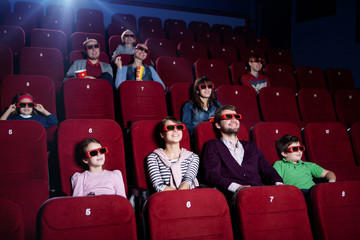 People in 3D movie theater - 41647886