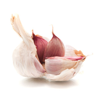 broken bulb of garlic