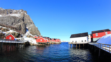 The protected harbour of Å in Lofoten