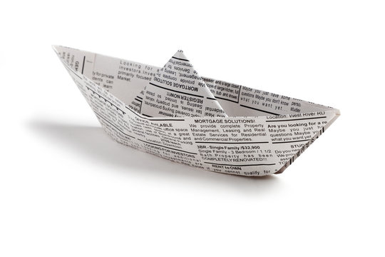 Newspaper boat