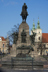 Fototapeta na wymiar Grunwald Monument, Krakow, Poland