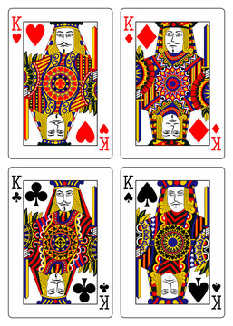 set of kings playing cards 62x90 mm