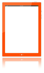 Blank Orange PC tablet