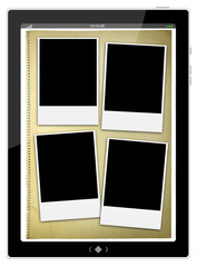 Blank PC tablet and photo frames