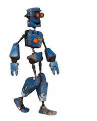 Foto op Plexiglas Robots oude robot loopt gewoon