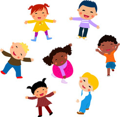 Fototapeta premium Cartoon children