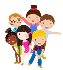 group of children having fun