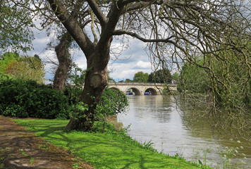 Fototapeta na wymiar Bridge over the River Thames in Berkshire, England