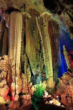 cave and stalactites