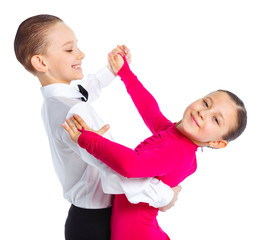 Young ballroom dancers