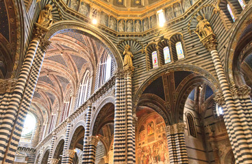 Siena, Tuscany - Interior of dome (Duomo di Siena) - obrazy, fototapety, plakaty